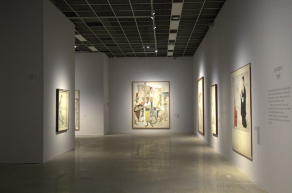 국립현대미술관 청주 ‘박래현, 삼중통역자’ 순회전 전경.