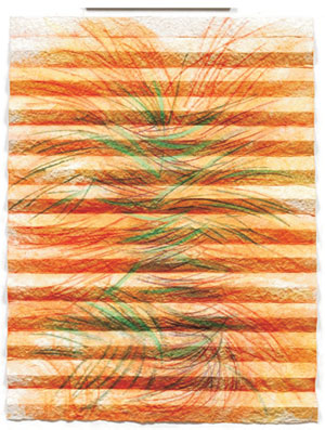 ‘접은 풍경-들풀’, 74×96㎝, 2018.