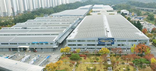 충남 아산시에 있는 최첨단 냉난방 복합 생산기지인 귀뚜라미그룹 아산사업장 전경.    귀뚜라미 제공