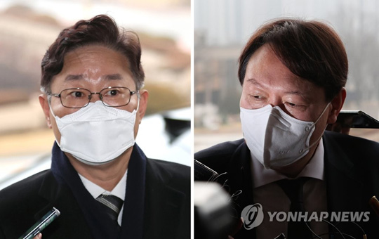 박범계 법무부 장관 “윤석열 사의 안타깝다” [연합뉴스 자료사진]
