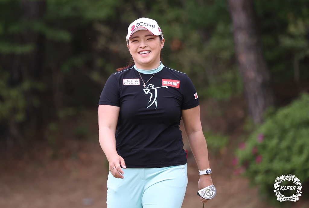 1라운드 2번 홀 버디 잡고 기뻐하는 장하나 [KLPGA 제공. 재판매 및 DB 금지]