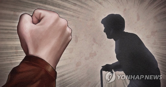 남성, 할머니·노인 폭행 (PG) [제작 정연주, 최자윤] 일러스트