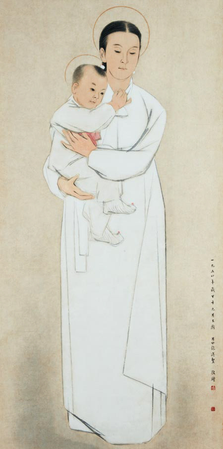 장우성 화백의 성모자상.