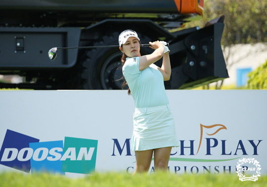 김지현의 티샷. [KLPGA 제공. 재판매 및 DB 금지]