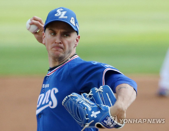 삼성 선발투수 뷰캐넌 [연합뉴스 자료사진]