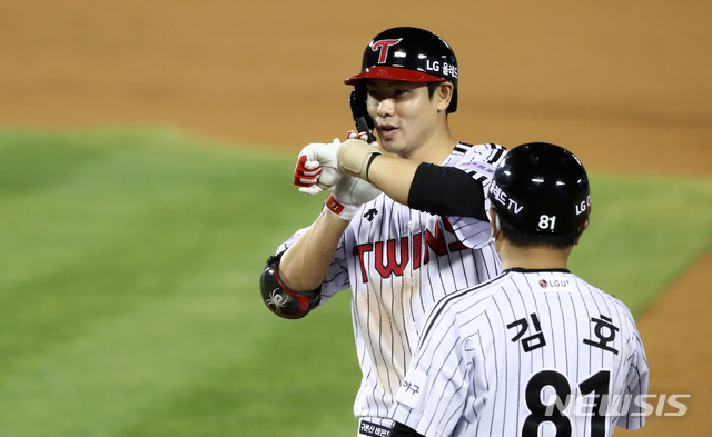 [서울=뉴시스]LG 홍창기