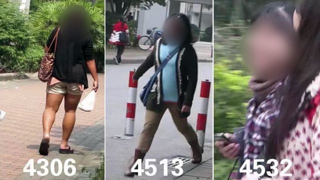 서울=뉴시스] 중국 허샹난 미술관이 운영하는 현대미술관 ‘OCAT 상하이’가 여성의 외모를 평가해 순위를 매기는 작품을 전시했다가 거센 비난에 결국 전시를 중단했다. 논란이 된 쑹타의 비디오 아트 ‘어글리어 앤드 어글리어’ (사진출처: BBC) 2021.06.19. *재판매 및 DB 금지