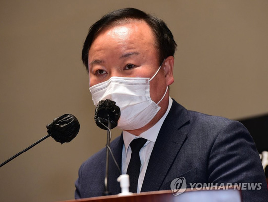 국민의힘 김재원 최고위원이 지난 14일 국회에서 열린 의원총회에서 인사말을 하고 있다. [연합뉴스 자료사진]