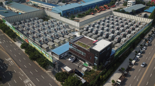 내달 2일 준공을 앞둔 인천 동구 수소연료전지 발전소 전경.  인천연료전지㈜ 제공