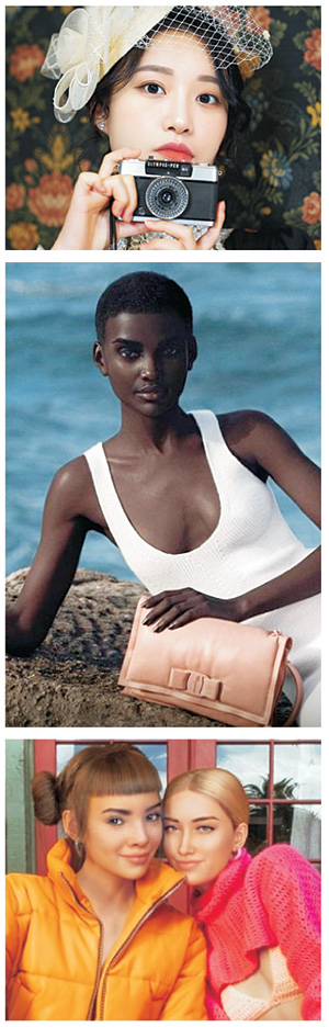 가상 모델인 루이(위 사진부터)와 슈두 외에도 수십∼수백만의 팔로어를 보유한 릴 미켈라(아래 사진 왼쪽)와 버뮤다(오른쪽) 등이 인간의 영역에 도전하며 MZ세대의 지지를 받고 있다.