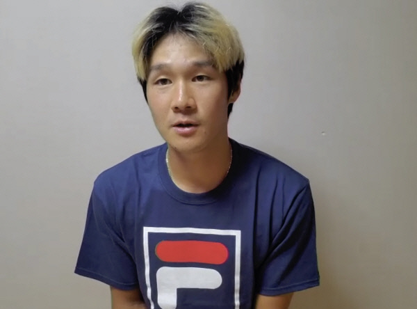 권순우가 14일 오전 비대면 기자회견에서 도쿄올림픽 출전 소감을 밝히고 있다. 연합뉴스