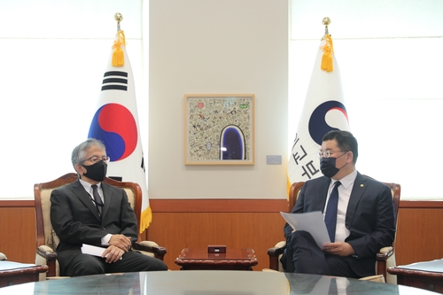 (서울=연합뉴스) 최종건 외교부 1차관은 17일 오전 아이보시 고이치 주한일본대사를 외교부로 초치했다고 외교부가 밝혔다. 2021.7.17 [외교부 제공]