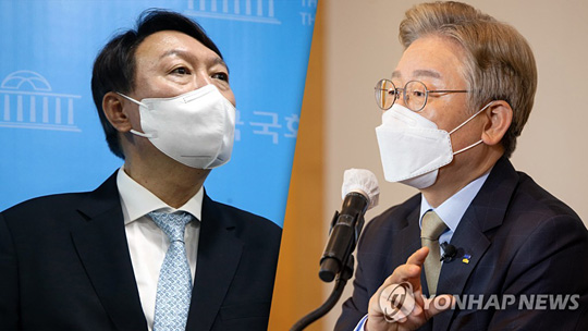 윤석열 - 이재명 [연합뉴스TV 제공]