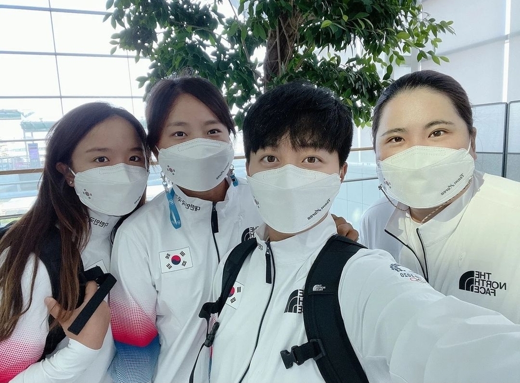 왼쪽부터 김세영, 고진영, 김효주, 박인비[김세영 소셜 미디어 사진. 재판매 및 DB 금지]