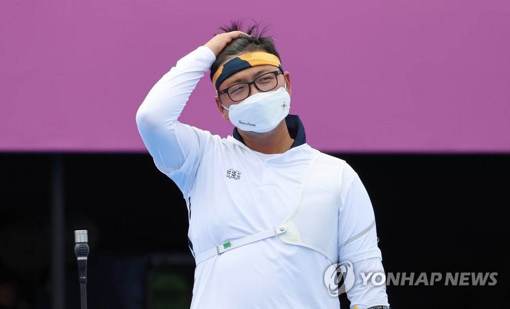 양궁 김우진[도쿄=연합뉴스]