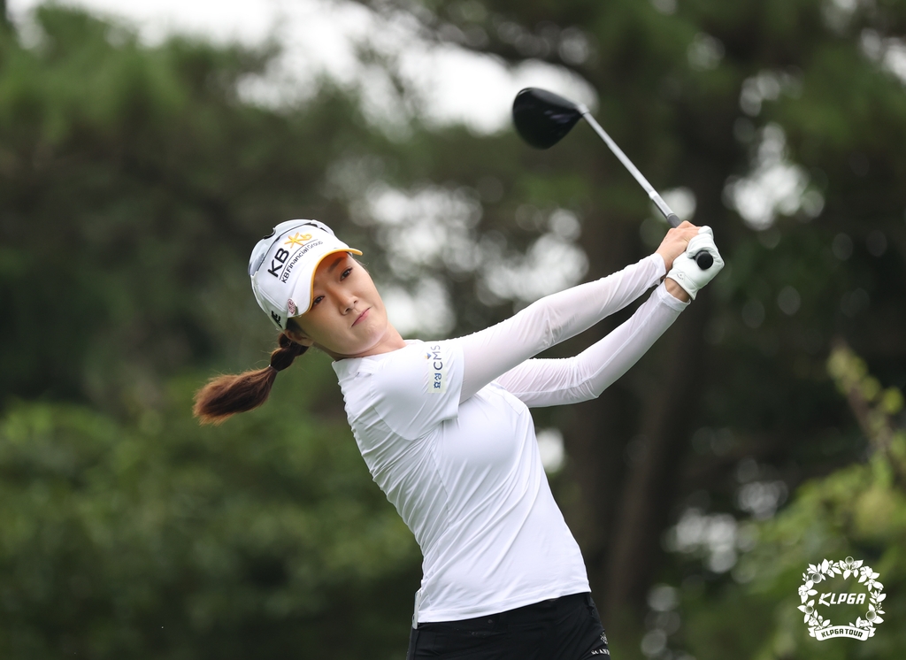 오지현의 힘찬 드라이버 스윙.[KLPGA 제공. 재판매 및 DB 금지]
