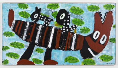 노은님, ‘소풍(Ausflug)’, Acrylic on paper, 78.5×143㎝, 2021.