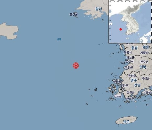 “전북 군산 어청도 서남서쪽서 규모 4.0 지진 발생”[기상청 제공. 재판매 및 DB 금지]