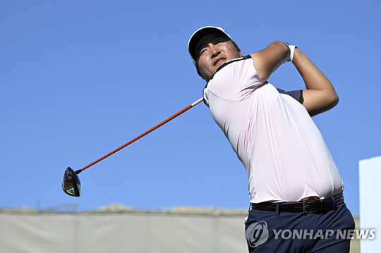 이경훈의 1라운드 경기 모습. [AP=연합뉴스]