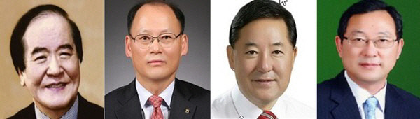왼쪽부터 윤석정·김태환·장기철·명현관 씨. 사선문화제전위원회 제공
