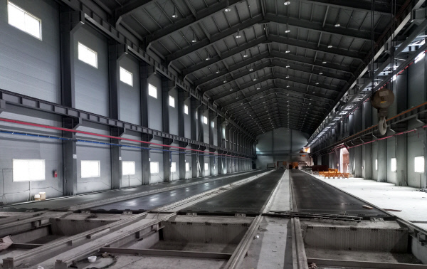 반도건설 여주 PC(사전제작 콘크리트) 공장 내부 모습. 반도건설 제공.