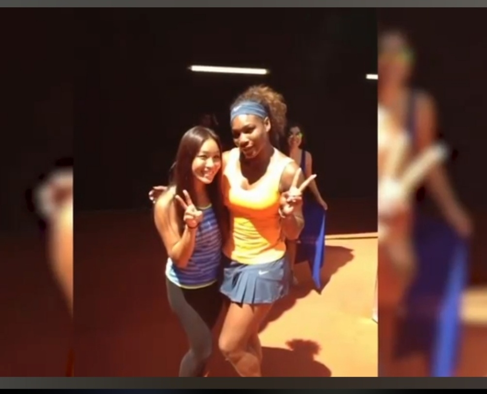 윌리엄스(오른쪽)와 에스터 리 박사.[윌리엄스 소셜 미디어 동영상 화면 캡처. 재판매 및 DB 금지]