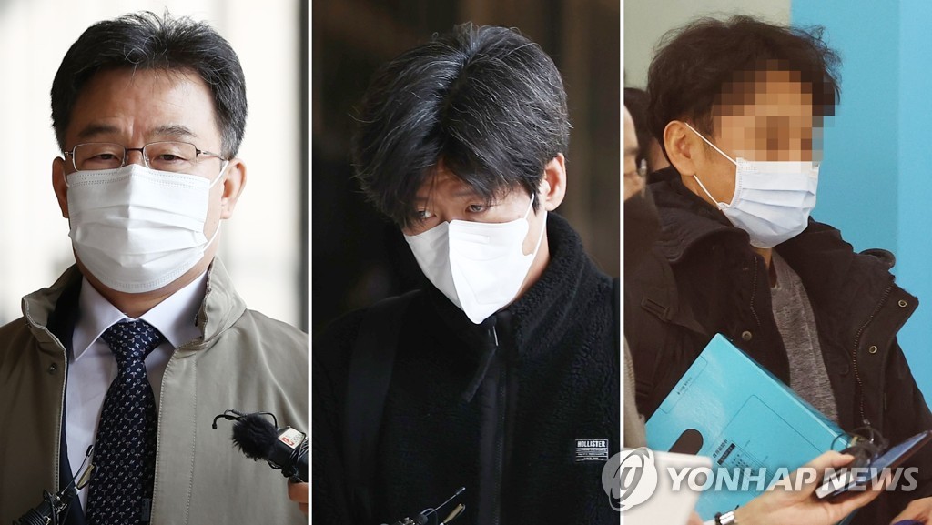 사진은 화천대유 대주주 김만배씨와 대장동 개발 로비·특혜 의혹 사건의 핵심 인물인 남욱 변호사, 성남도시개발공사 전략투자팀장을 지낸 정민용 변호사가 각각 지난달 26일 오후 서울 서초구 서울중앙지검에 소환되고 있는 모습. [연합뉴스 자료사진]