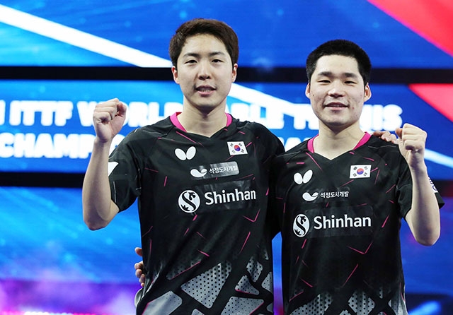 임종훈(왼쪽)과 장우진[연합뉴스 자료사진]