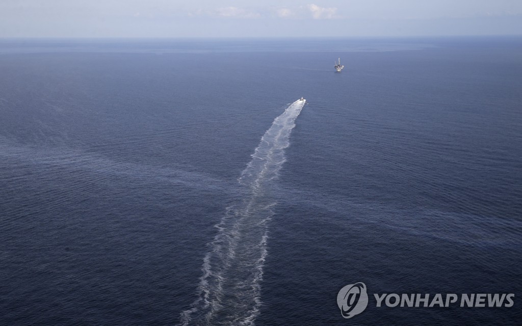 2015년 촬영된 멕시코만 기름유출 사고지역.[AP 연합뉴스 자료사진. 재판매 및 DB 금지.]