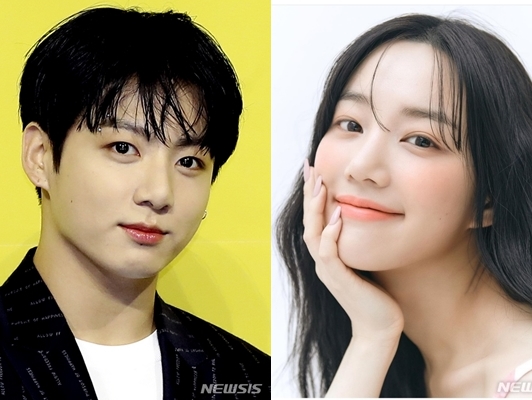방탄소년단 정국(왼쪽), 이유비.