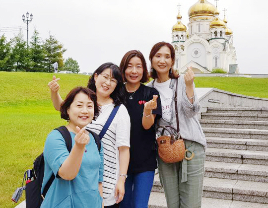 2019년 하바롭스크에서. 왼쪽부터 김치영, 김수정(필자), 이유정, 성영아.
