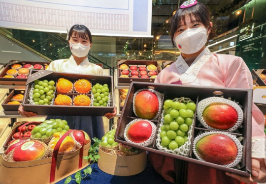 현대백화점 과일 선물 세트.