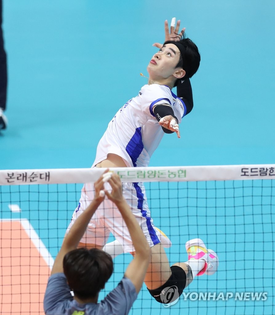 세상을 떠난 삼성화재 레프트 김인혁[연합뉴스 자료사진]