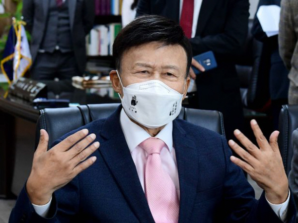 김원웅 광복회장. 국회사진기자단