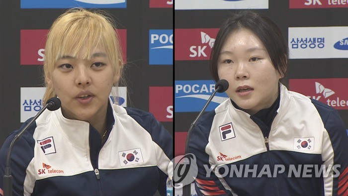 김보름(왼쪽)ㆍ노선영[연합뉴스TV 제공]