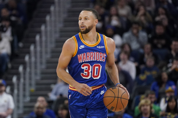 NBA 골든스테이트 워리어스의 스테픈 커리.  AP뉴시스