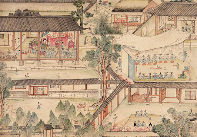요화노인회근첩, 1848년, 지본채색, 세로 43.0㎝, 가로 54.8㎝. 예일대학교 바이네케도서관