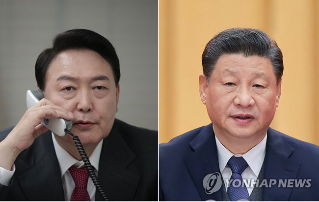 (서울=연합뉴스) 윤석열 대통령 당선인이 25일 오후 시진핑(習近平) 중국 국가주석과 첫 통화를 하고 “북한의 완전한 비핵화 실현과 한반도 정세의 안정적 관리를 위해 양국이 긴밀히 협력해 나가자”고 당부했다. 2022.3.25 [연합뉴스 자료사진]