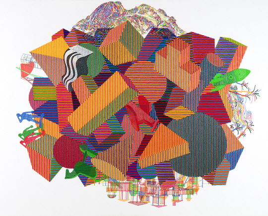 권성원, Flatland 2, 162×132㎝, acrylic on canvas, 2021