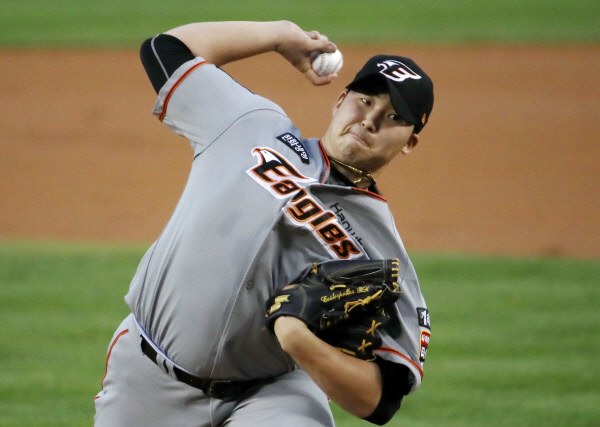 한화의 김민우. 뉴시스