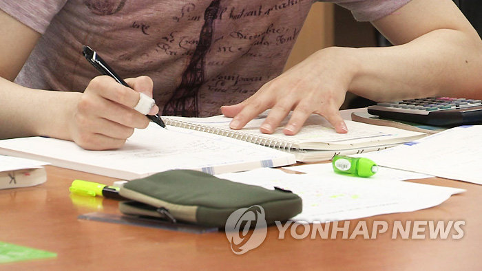 대학생 공부[연합뉴스TV 제공]