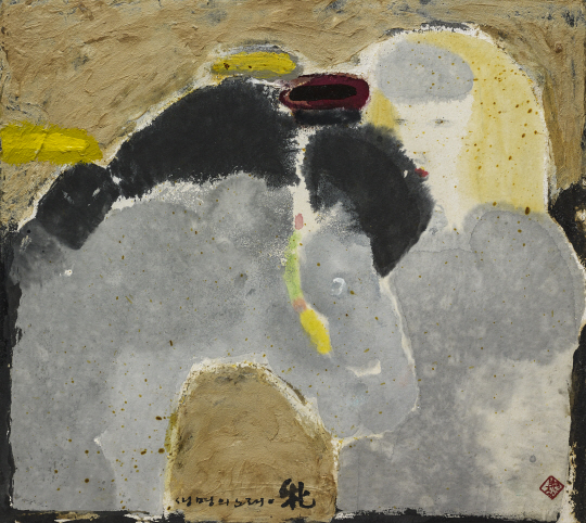 김병종, 빈(牝), 85×115㎝, 한지에 먹과 채색.