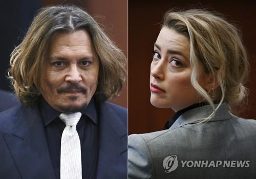 조니 뎁과 앰버 허드 [AP=연합뉴스 자료사진]