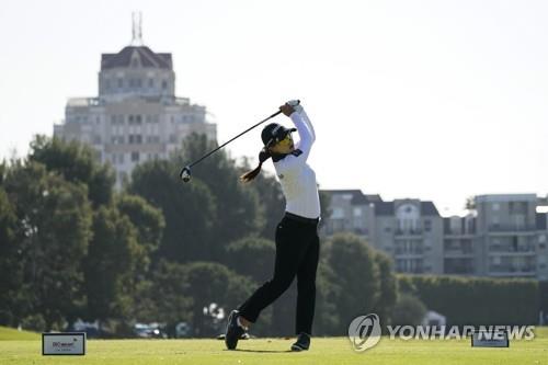김세영의 티샷.[AP=연합뉴스]