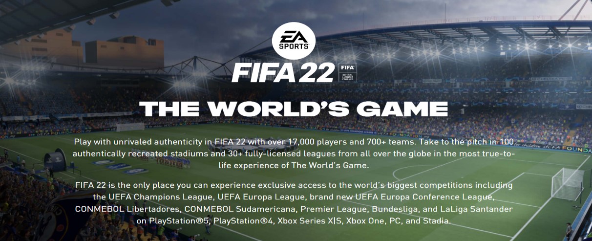 피파 온라인 게임 소개 페이지. EA 홈페이지 캡처