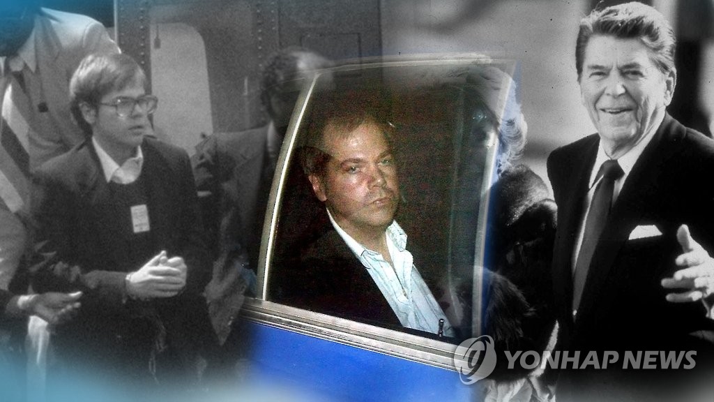 ‘레이건 대통령 저격범’ 힝클리(CG)[연합뉴스TV 제공]