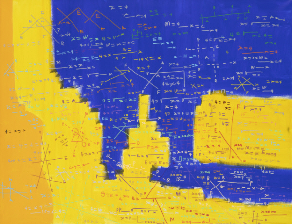김현우 작가가 2018년에 그린 그림 ‘ 바다모래 수학드로잉’.