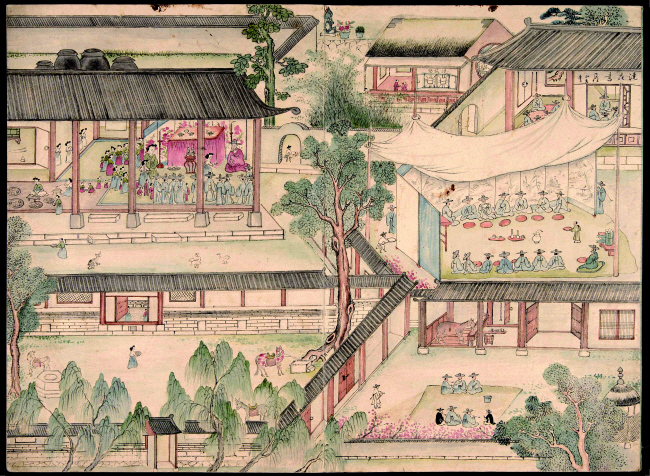 혼인 60주년을 기념하는 회혼례도인 ‘요화노인회근연도’.