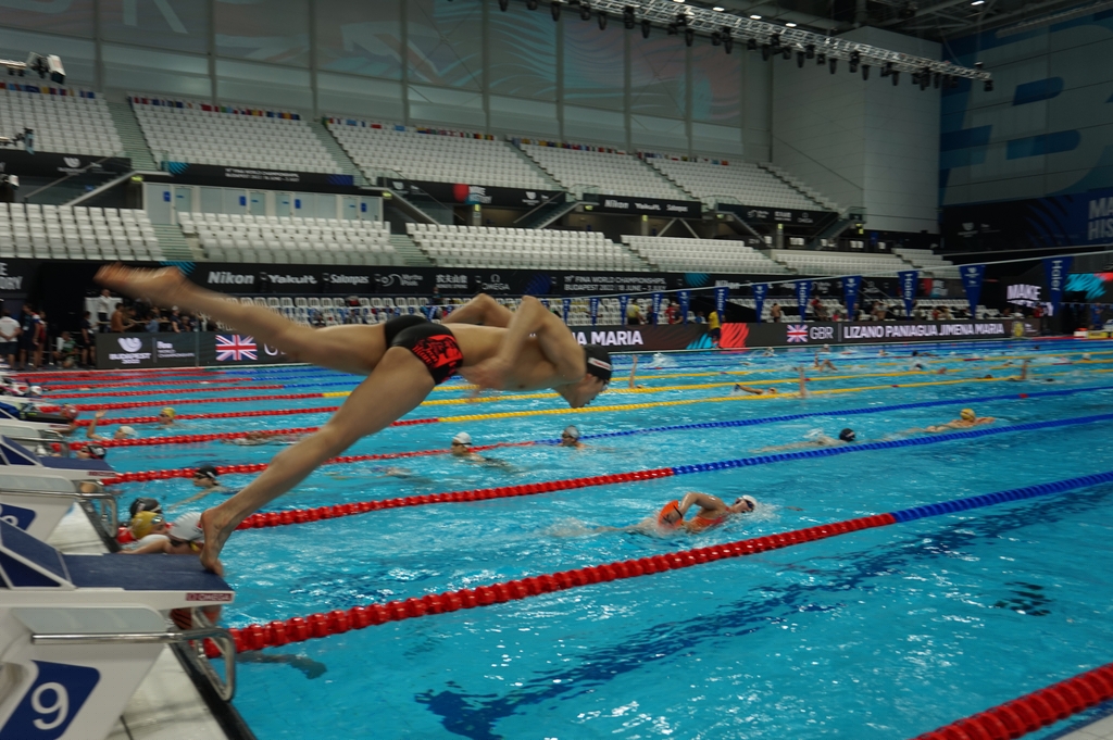 김우민의 출발 연습 모습.[대한수영연맹 제공. 재판매 및 DB 금지]