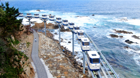 경북 울진 죽변 해안스카이레일. 울진군청 제공